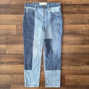 Rag & Bone Multi-Blue Patchwork Jeans